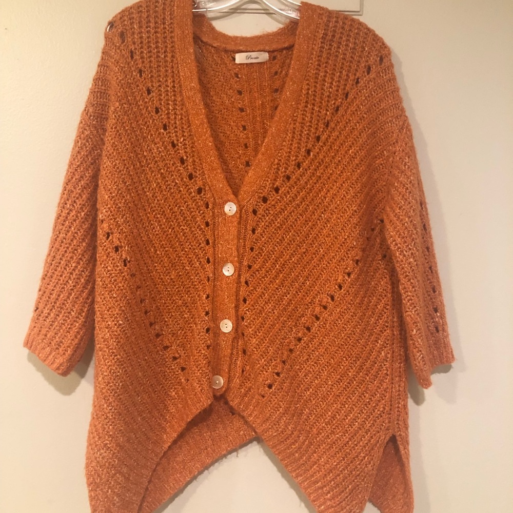 Oversized burnt orange sweater